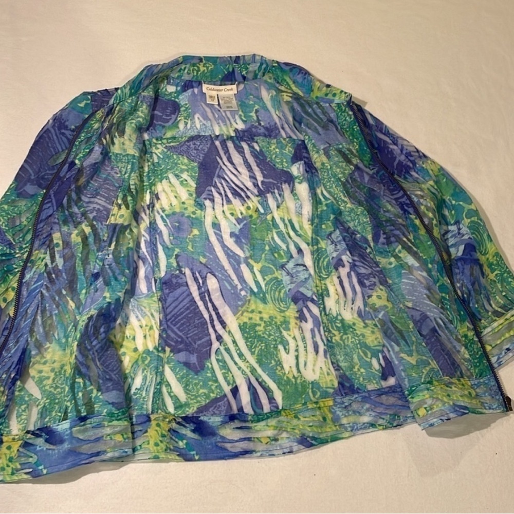 Coldwater Creek Women’s Cover up Top 3/4 sleeves Zipper 12 - Picture 14 of 16